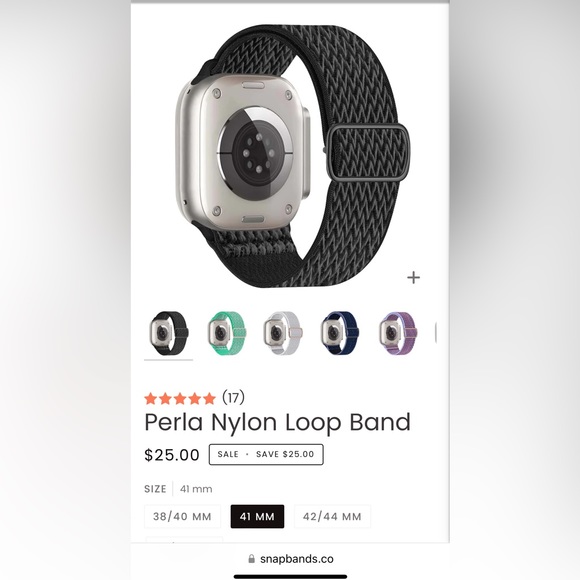Brand New Snap Bands Apple Watch Nylon Band - Picture 2 of 3